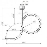Отвод под манометр ОС100-02 с внеш. резьбой, нерж. сталь