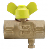 Кран шаровый газовый трехходовой для манометра с краном Маевского 11б27пМ.01 Ру16 Ду15 G1/2хM20х1,5 (Росма)